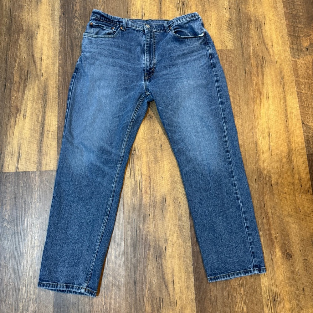 Levi Strauss‎ & Co 550 Relaxed Fit Mens Jeans Dark Wash W38xL30 Actual W35xL28